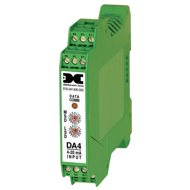 Detcon Addressable 4-20mA Input Module, DA-4